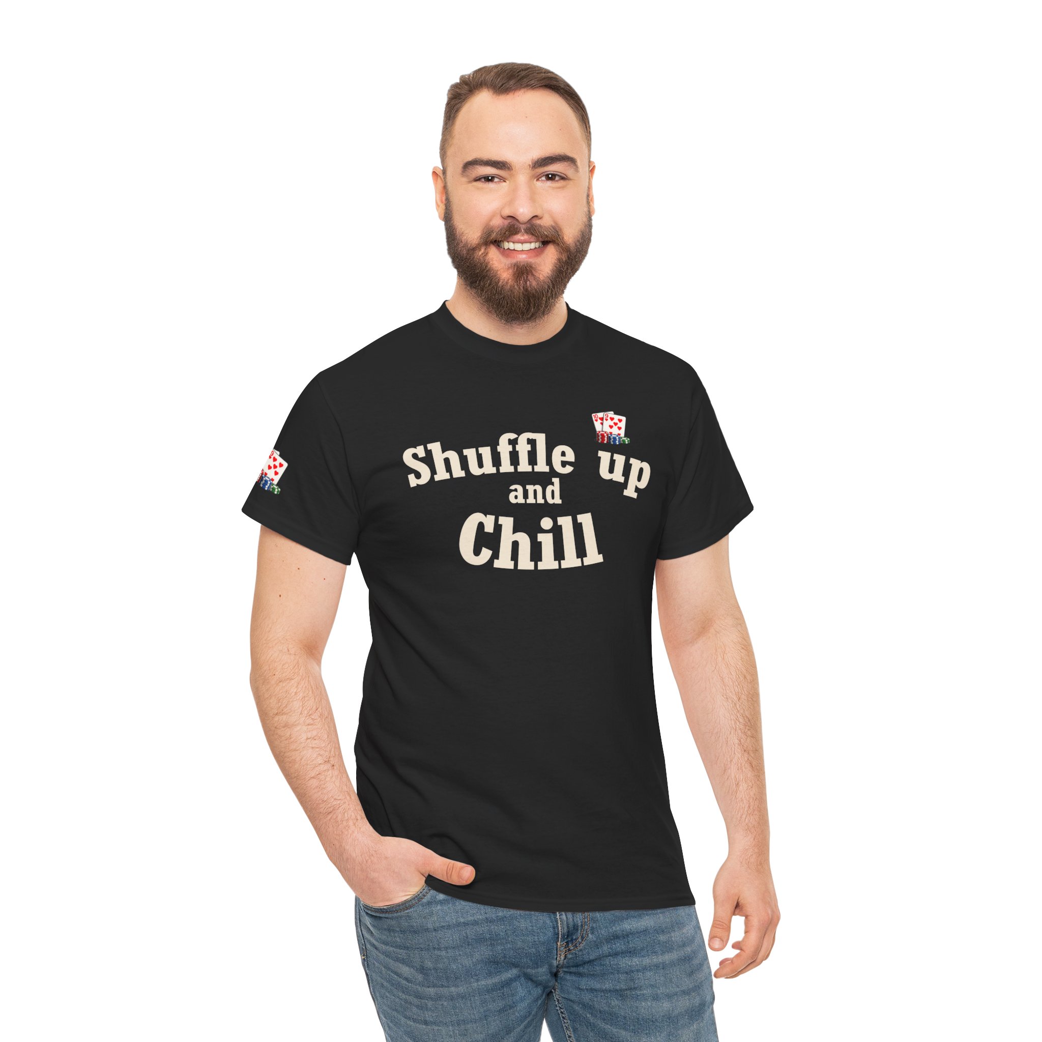Shuffle Up and Chill T-Shirt — Dark Edition – Image 5