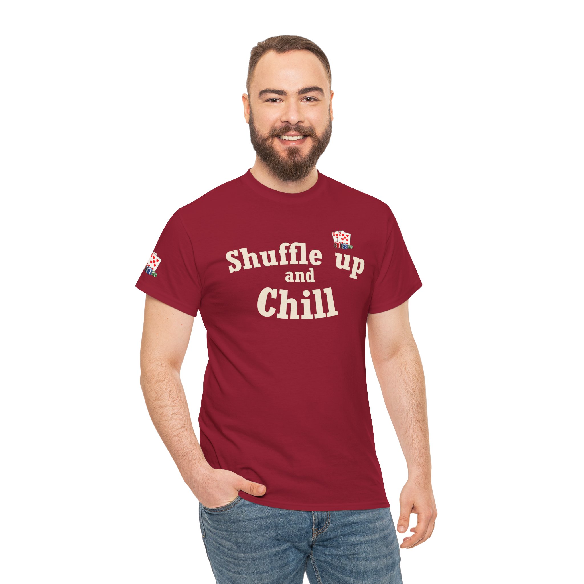 Shuffle Up and Chill T-Shirt — Dark Edition – Image 9