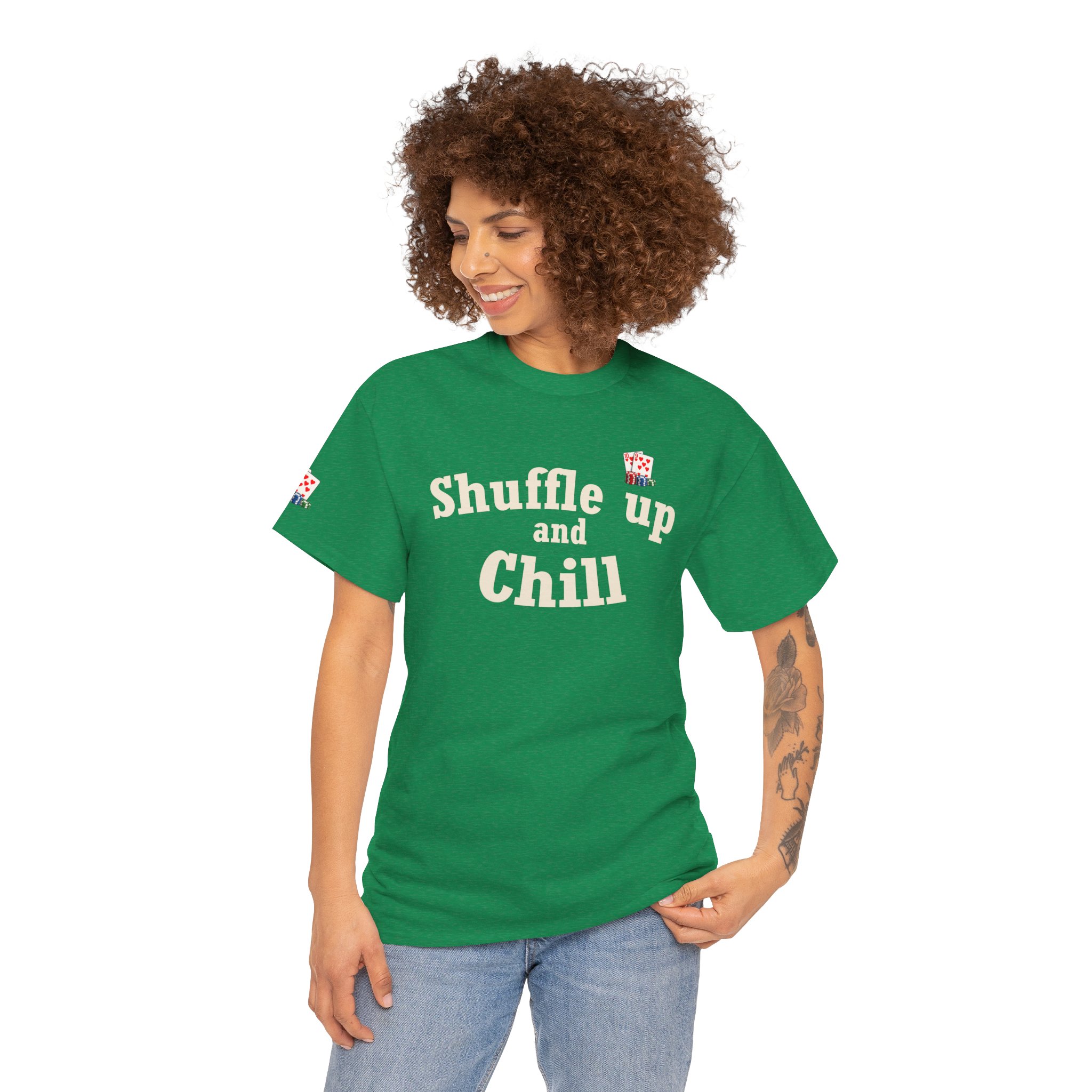 Shuffle Up and Chill T-Shirt — Dark Edition – Image 3