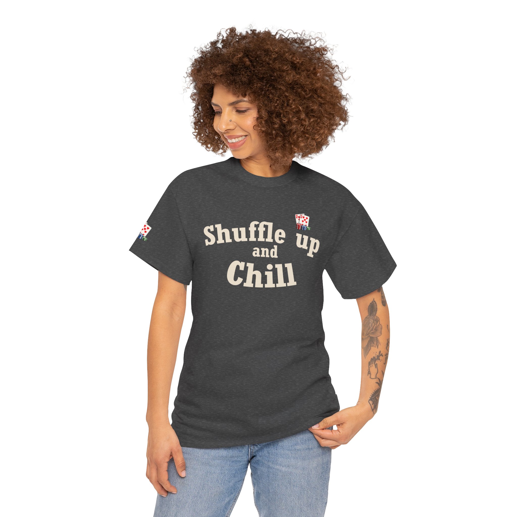 Shuffle Up and Chill T-Shirt — Dark Edition – Image 19