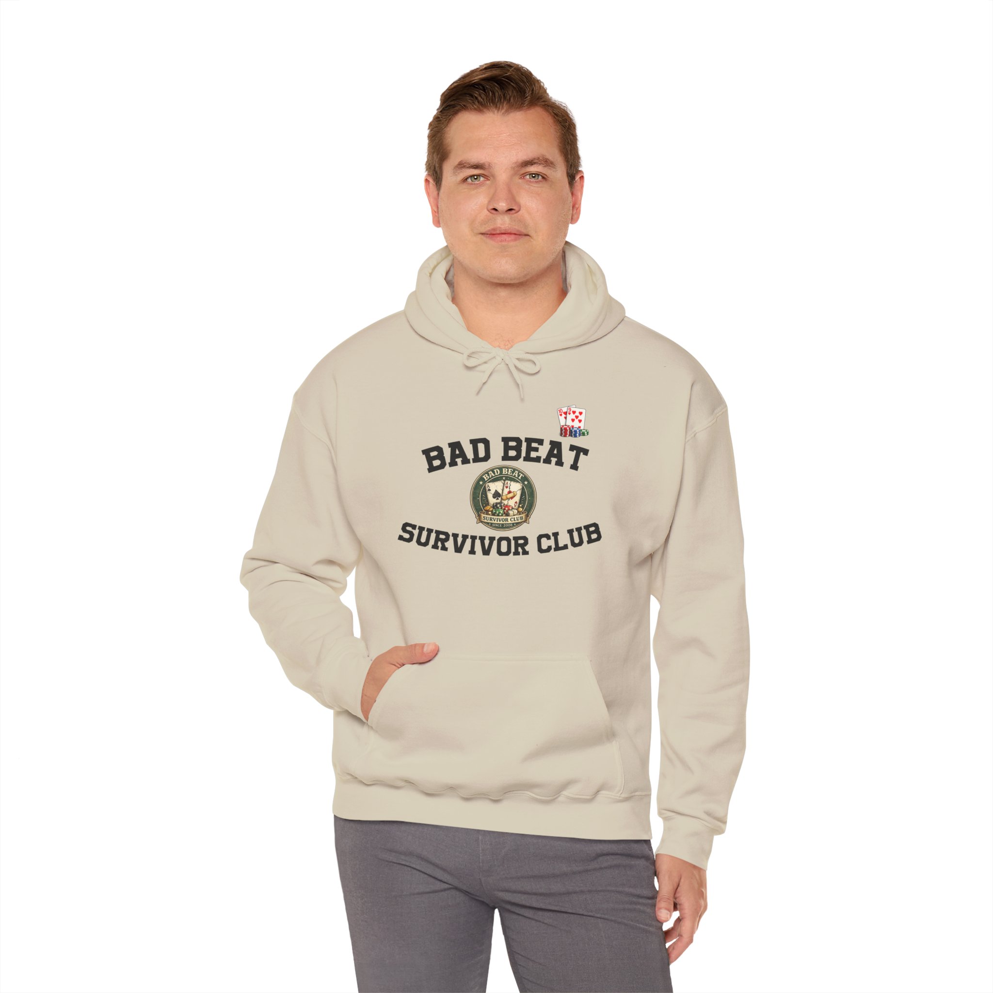 Bad Beat Survivor Club Hoodie — Light Edition – Image 7