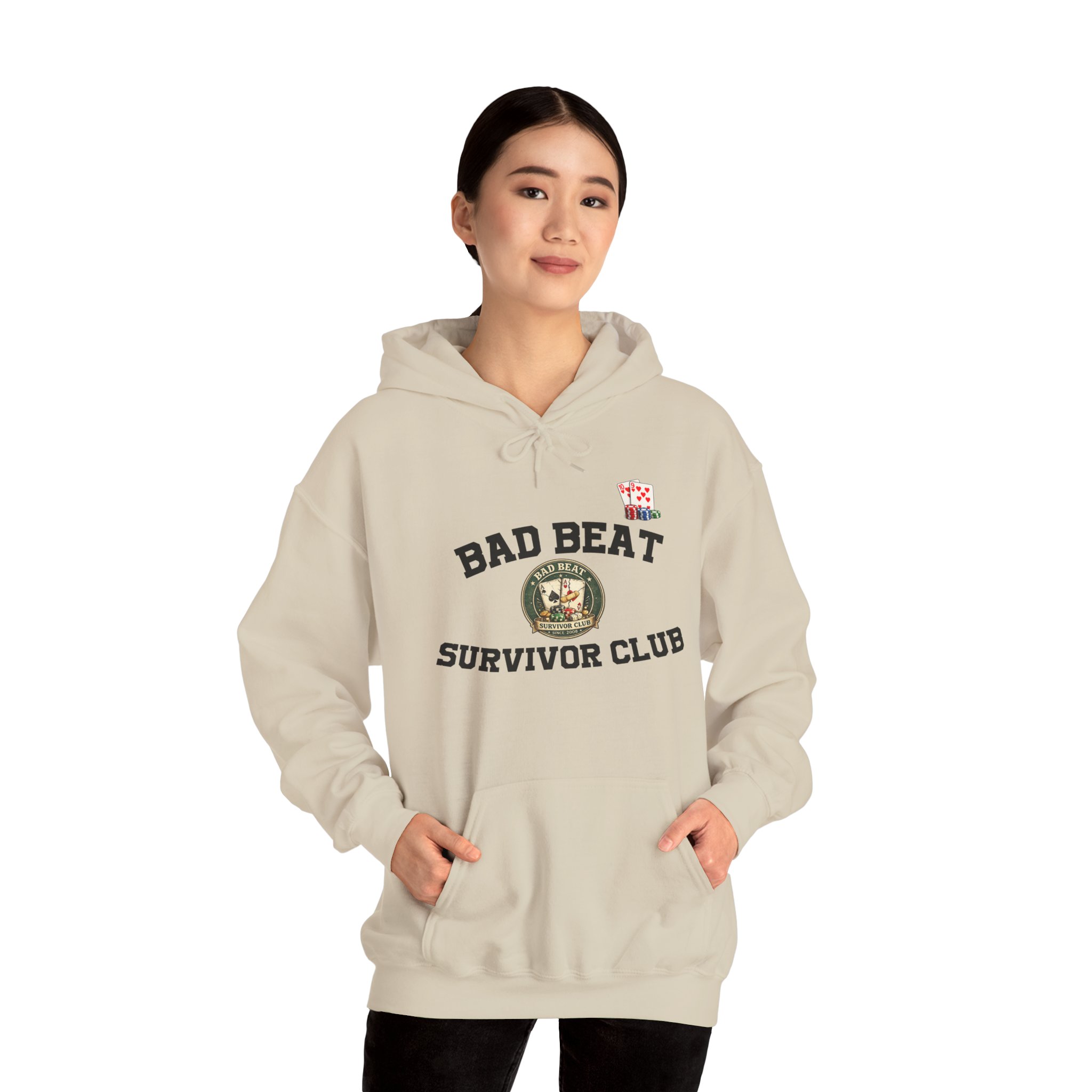 Bad Beat Survivor Club Hoodie — Light Edition – Image 9