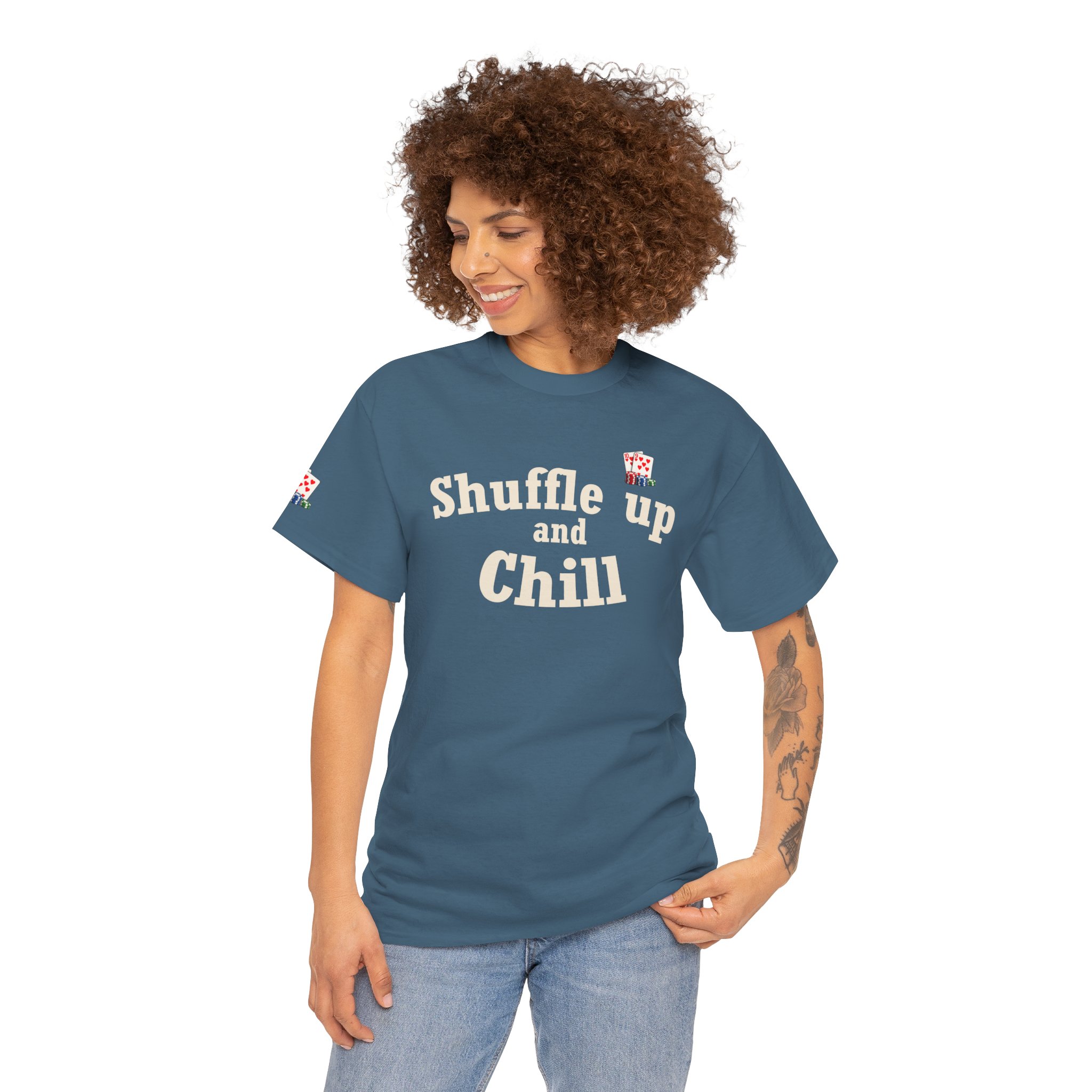 Shuffle Up and Chill T-Shirt — Dark Edition – Image 43