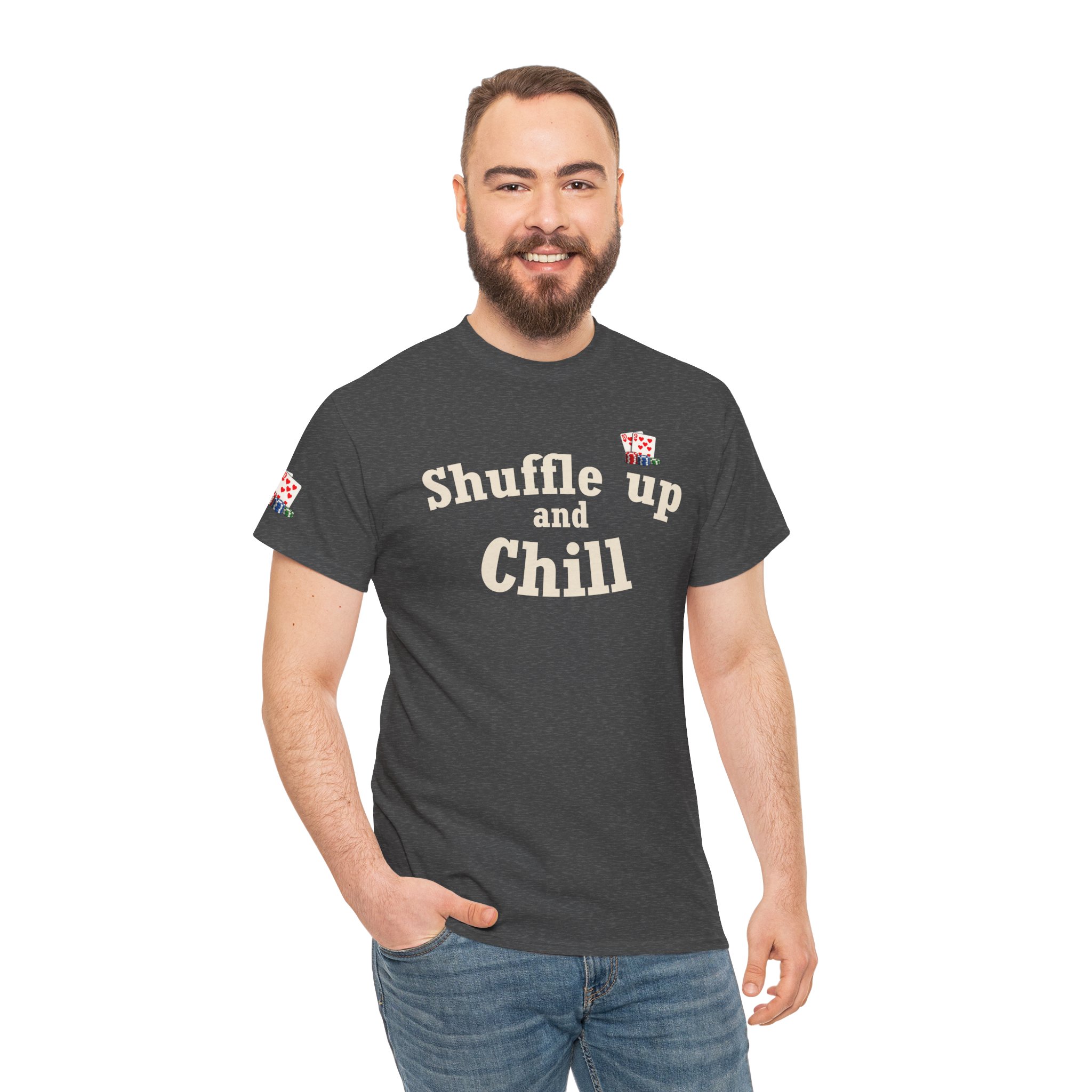 Shuffle Up and Chill T-Shirt — Dark Edition – Image 17