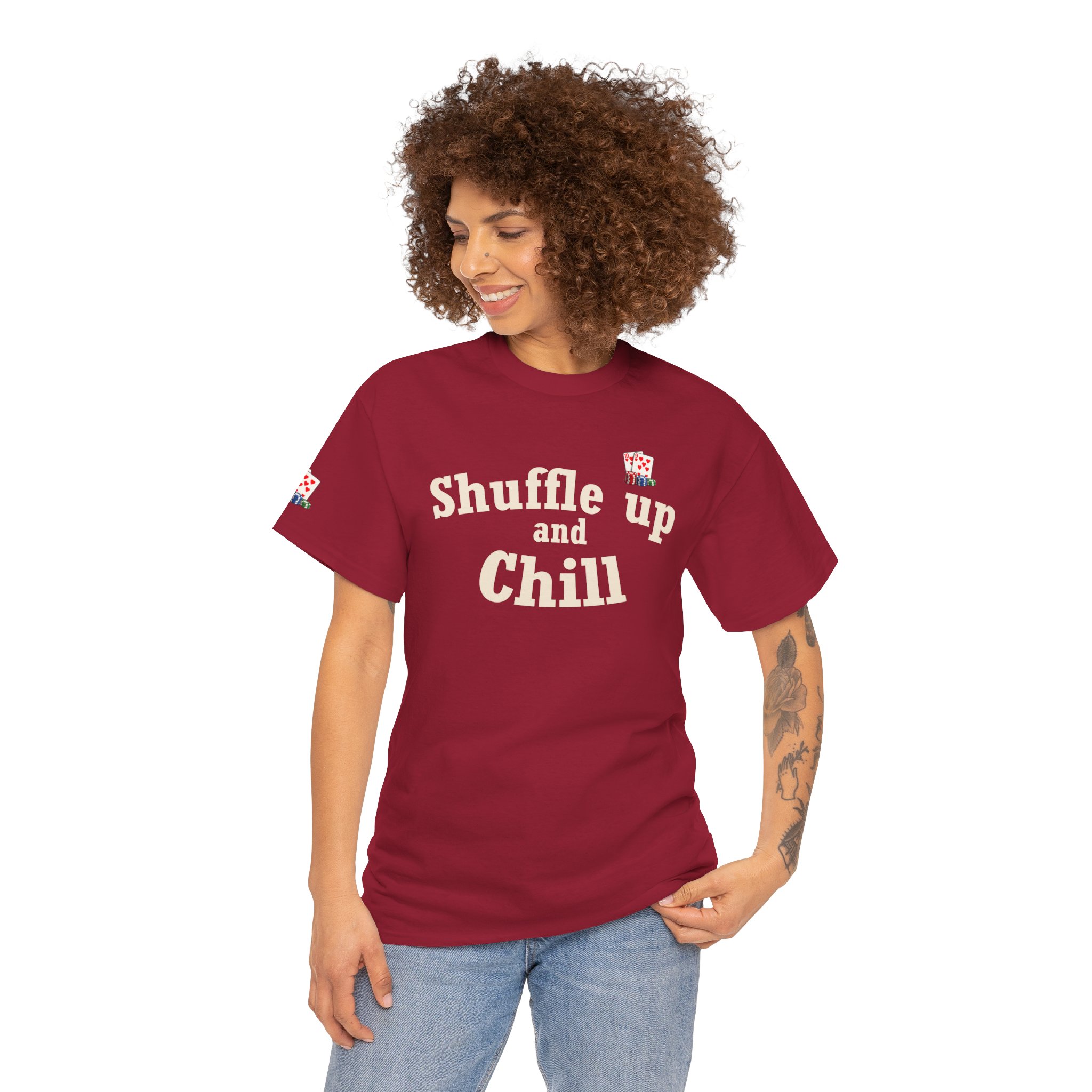 Shuffle Up and Chill T-Shirt — Dark Edition – Image 11