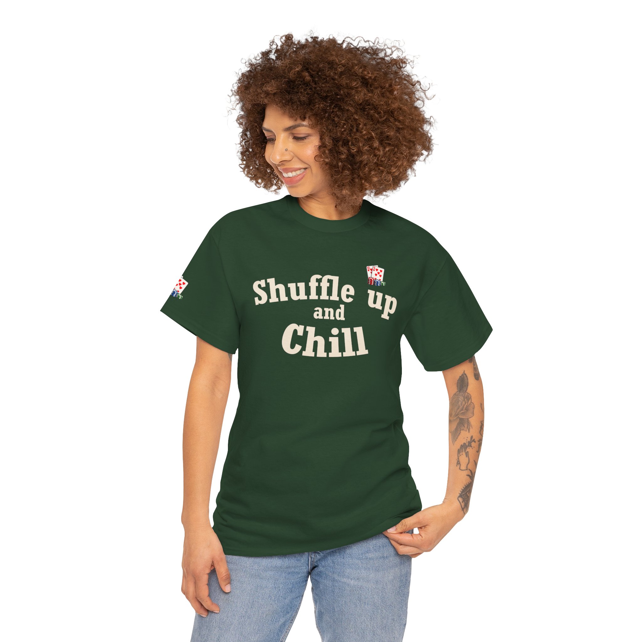 Shuffle Up and Chill T-Shirt — Dark Edition – Image 15