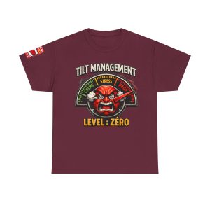 Tilt Management Tee — "Level: Zero" Poker T‑Shirt for Gamers & Card Players